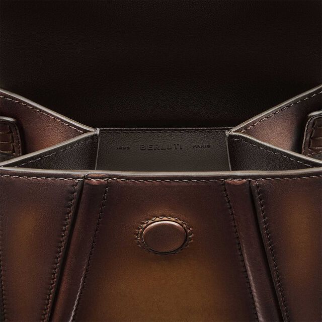 Andy Phone Pouch Leather Messenger, CACAO INTENSO, hi-res 6