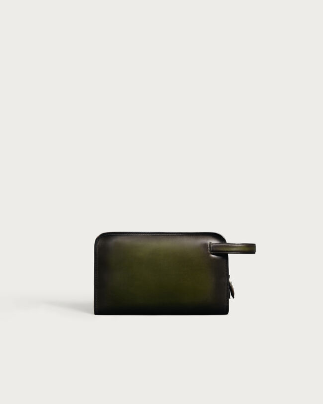 Morning Tangram Toiletry Pouch, Nero Caviar & Savana, hi-res