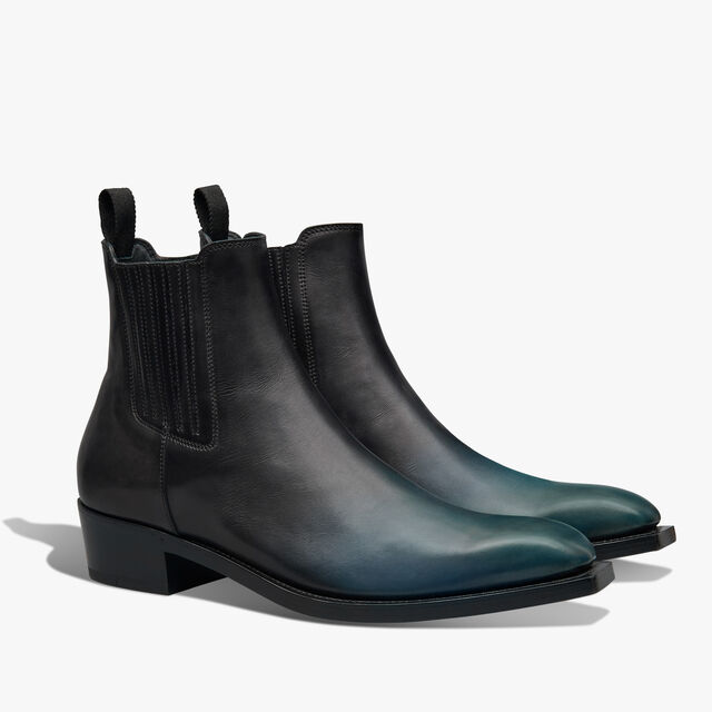Butteri Leather Boot, NERO PETROL, hi-res 3