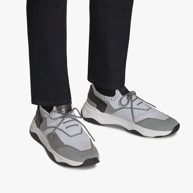 Shadow针织与皮革运动鞋, WHITE & GREY, hi-res 7