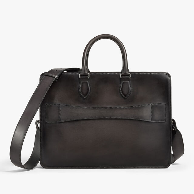 Deux Jours Leather Briefcase, NERO GRIGIO, hi-res 3