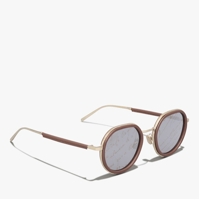 Centaury金属与皮革太阳眼镜, BROWN + BRONZE, hi-res 2