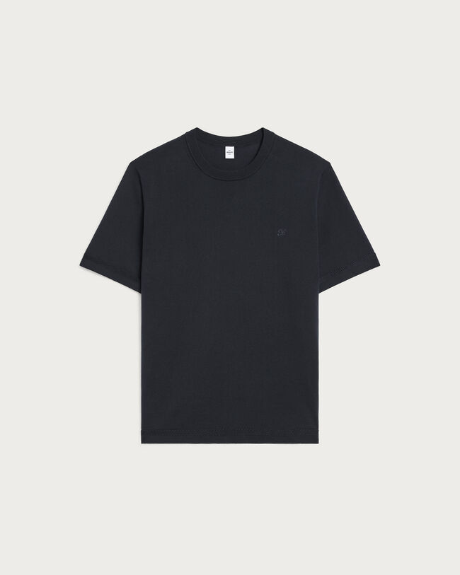 B-Thabor Embroidery Short-Sleeves Crewneck, Nero Blue, hi-res