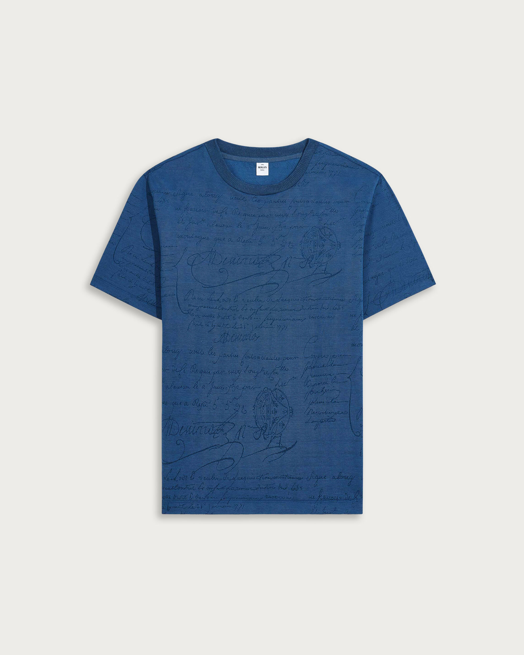 Scritto Piqué T-shirt, Pacific Blue, hi-res