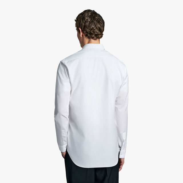 ポプリンシャツ 刺繍スクリット ポケット, BLANC OPTIQUE, hi-res 3