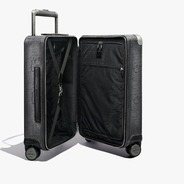 Formula 1005 Scritto Leather Rolling Suitcase, LIGHT ALUMINIO, hi-res 5