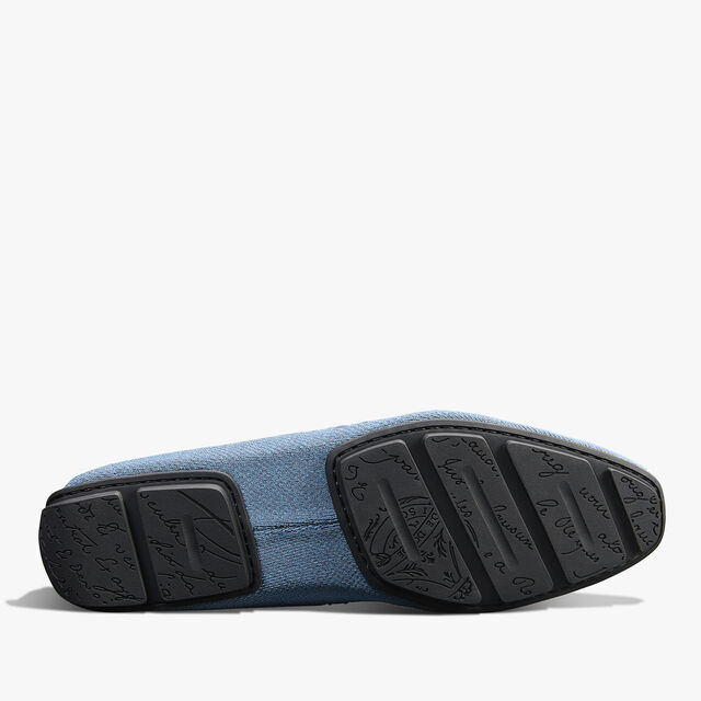 Lorenzo Drive Linen Knit Loafer, SOFT BLUE, hi-res 6