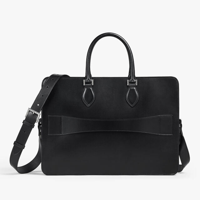 Un Jour Briefcase In Leather, BLACK, hi-res 3