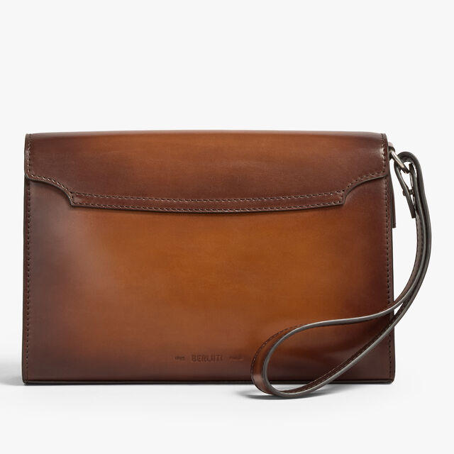 Andy Flap Pouch In Leather, CACAO INTENSO, hi-res 2