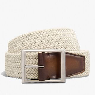Classic Braided Fabric 35 mm Belt, OFF WHITE, hi-res