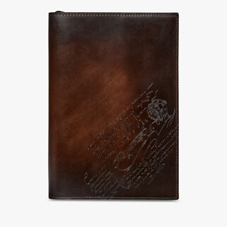 Venezia Scritto Leather A5 Notebook Cover, TDM INTENSO, hi-res