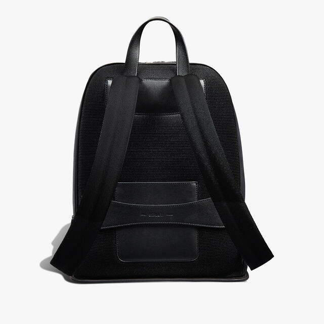 Working Day Scritto Leather Backpack, NERO GRIGIO, hi-res 3
