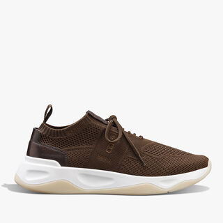Shadow Knit And Lagoon Calf Sneaker, EARTH BROWN, hi-res