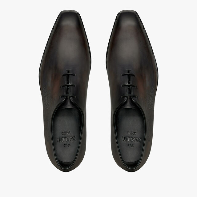 Alessandro Démesure Scritto Leather Oxford, CHARCOAL BROWN, hi-res 3