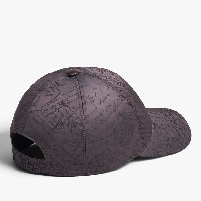 Nylon Scritto Baseball Cap, WARM GREY, hi-res 2