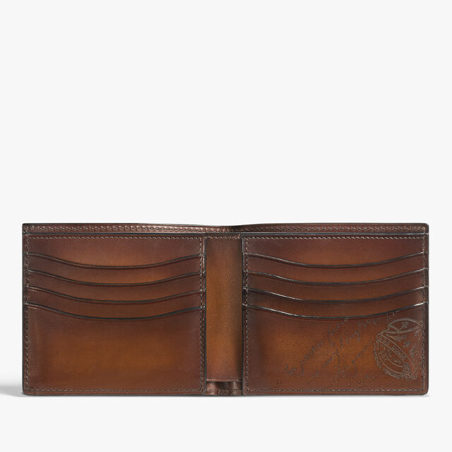 Makore Slim Compact Wallet In Leather, BLACK, hi-res 2