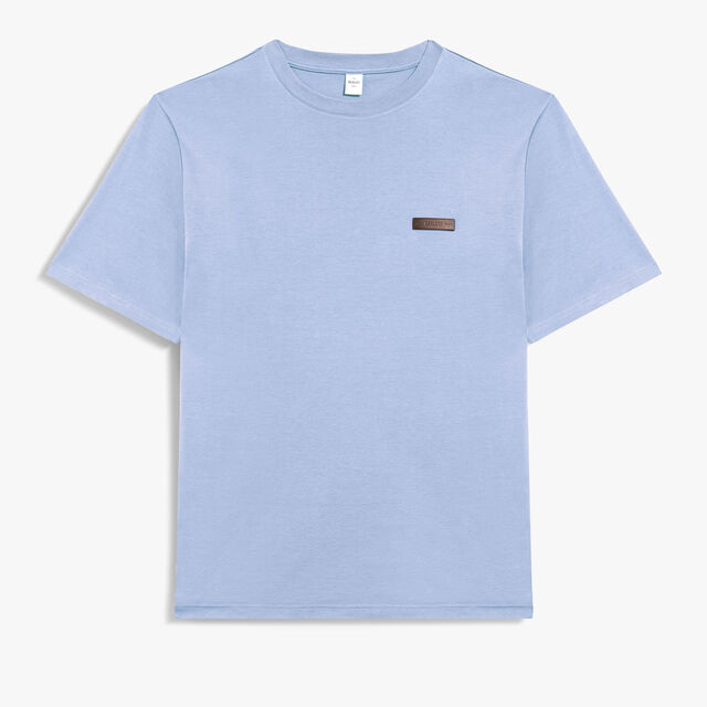 Leather Tab T-Shirt, PALE BLUE, hi-res 1