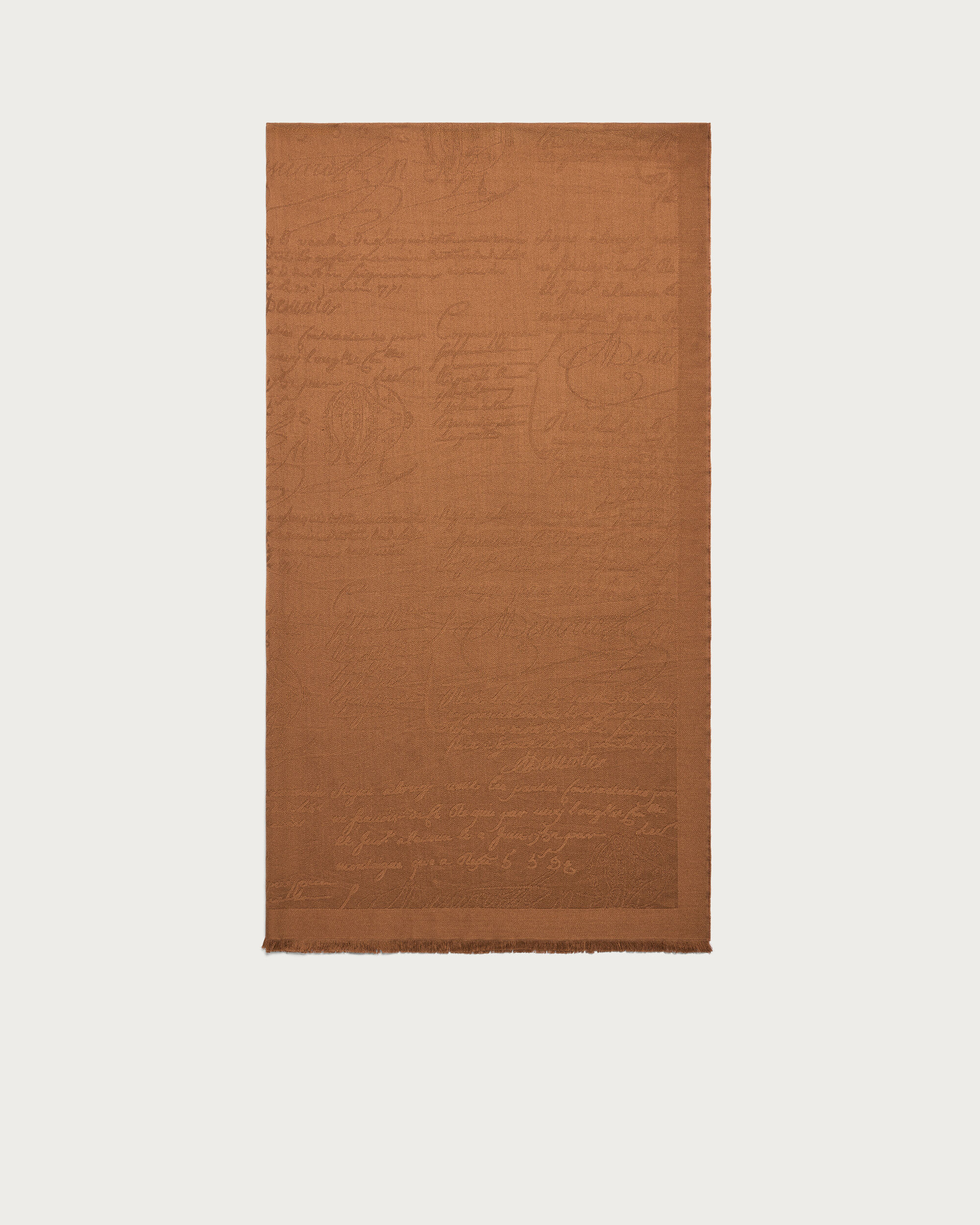 Scritto Pattern Scarf, Brick Brown, hi-res