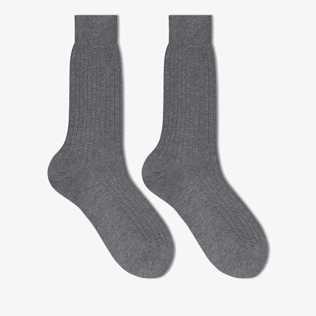 Cotton Ribbed Socks, CIMENT, hi-res 1