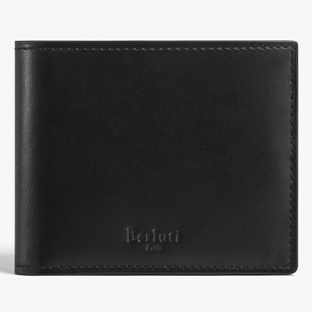 Makore Slim Compact Wallet In Leather, BLACK, hi-res 1
