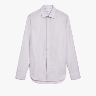 Andy Cotton Silk Scritto Shirt, ICY GREY, hi-res