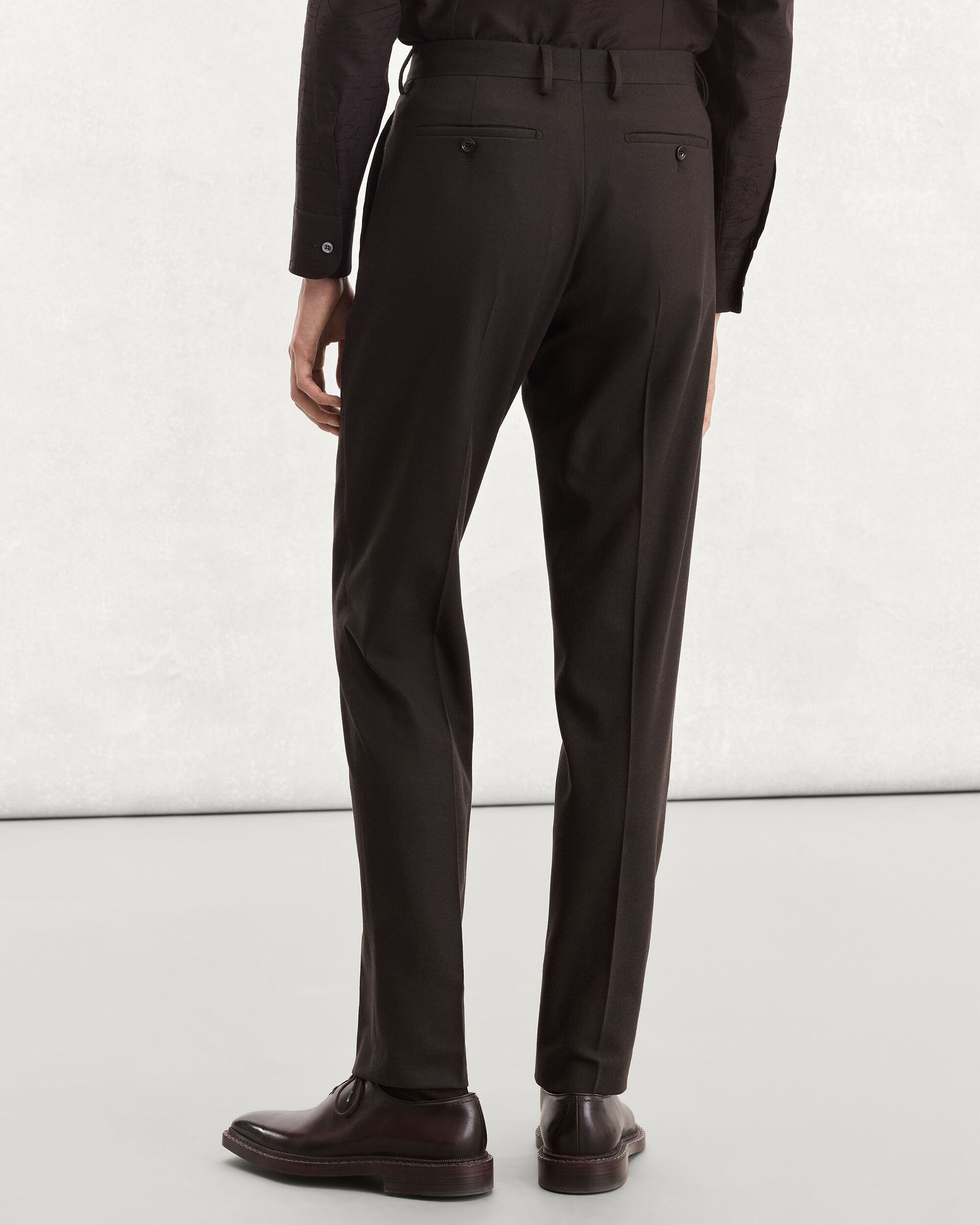 Alessandro Trousers with Leather Detail, Earth Brown, hi-res