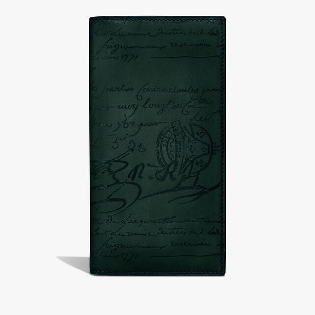 Santal Scritto Leather Long Wallet, OPUNTIA, hi-res 1