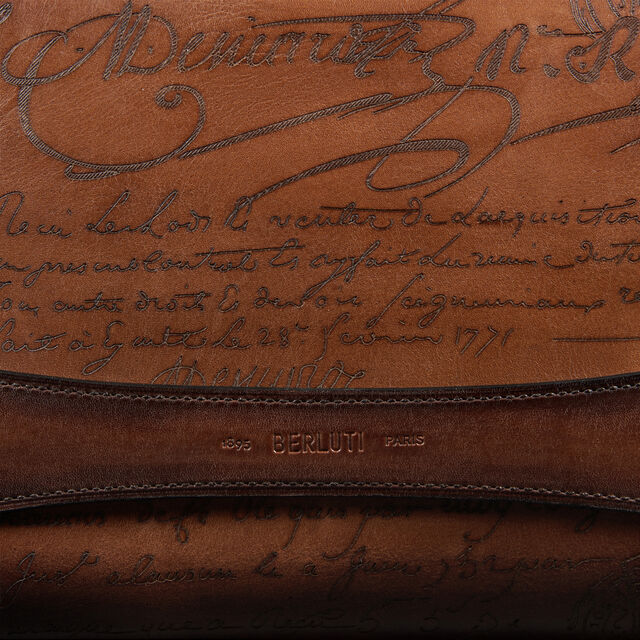 Rosewood Scritto Leather Pouch, CACAO INTENSO, hi-res 5