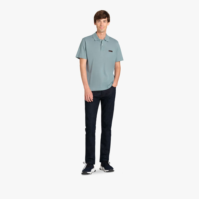 Polo With Leather Tag, ZENITH BLUE, hi-res 4