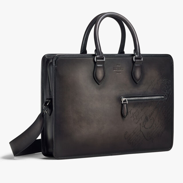 Un Jour Scritto Leather Briefcase