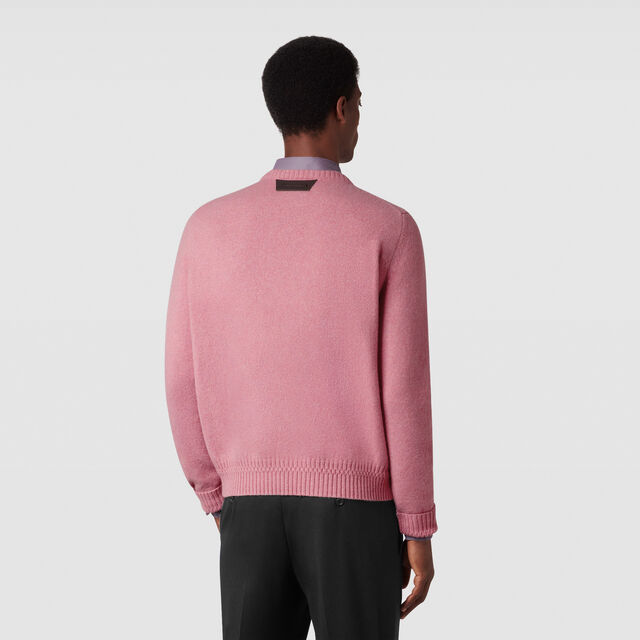 Classic Cashmere Crewneck, HEATHER PINK, hi-res 3
