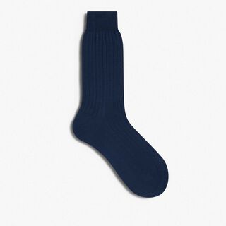 Chaussettes Courtes En Coton, BLEU DE SMALT, hi-res