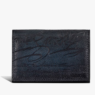 Imbuia Scritto Leather Card Holder, INDIGO DENIM, hi-res