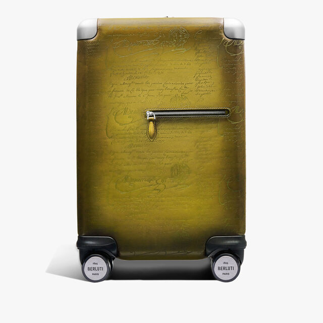 Formula 1005 Scritto Leather Rolling Suitcase, JUNGLE GREEN, hi-res 1