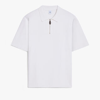Cotton Silk Zipped Polo Cotton Silk Zipped Polo