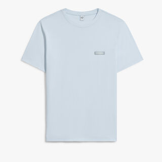 Leather Tab T-Shirt, SKY BLUE, hi-res