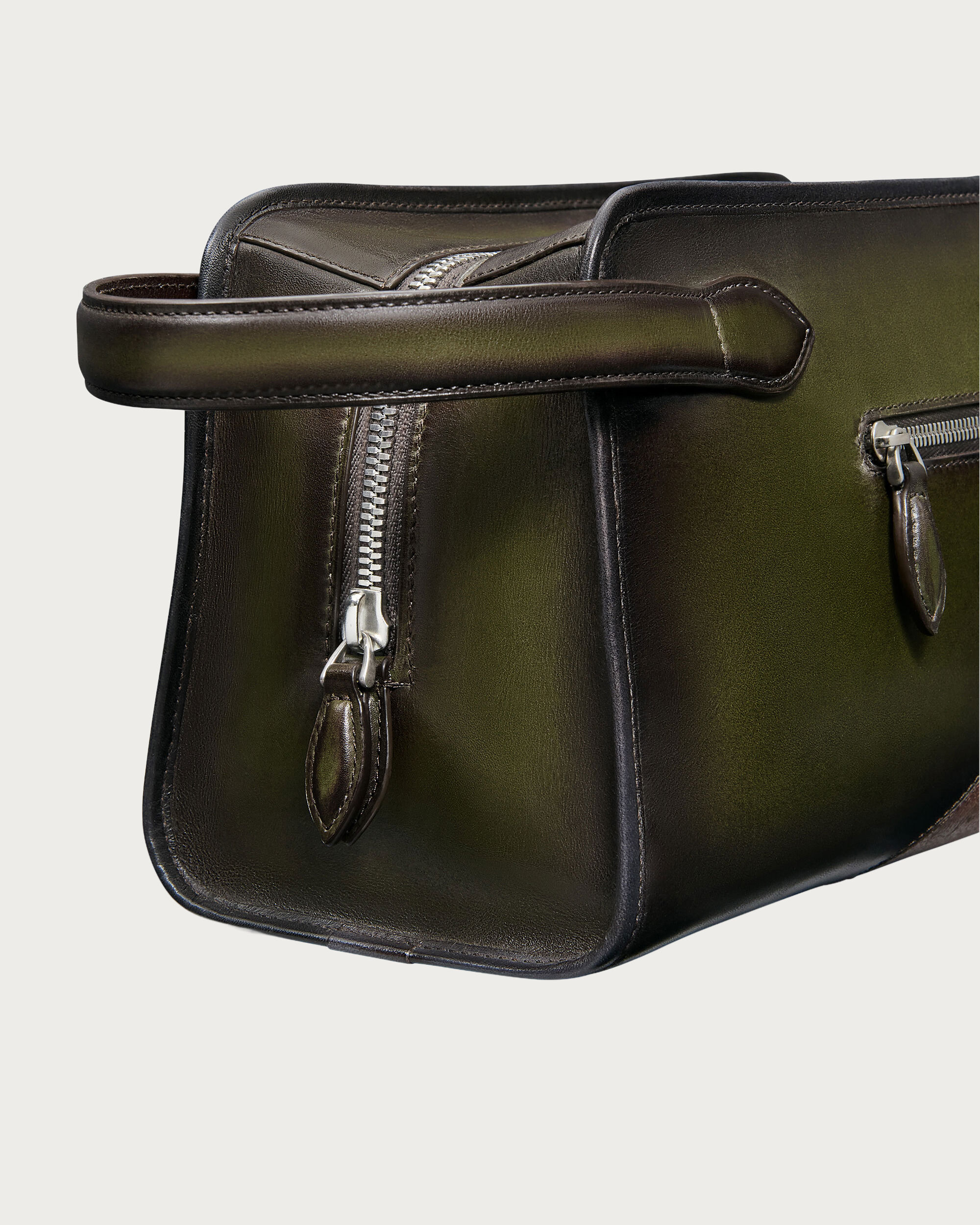 Morning Tangram Toiletry Pouch, Nero Caviar & Savana, hi-res