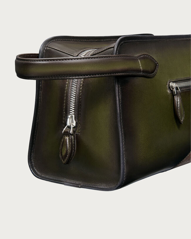 Morning Tangram Toiletry Pouch, Nero Caviar & Savana, hi-res