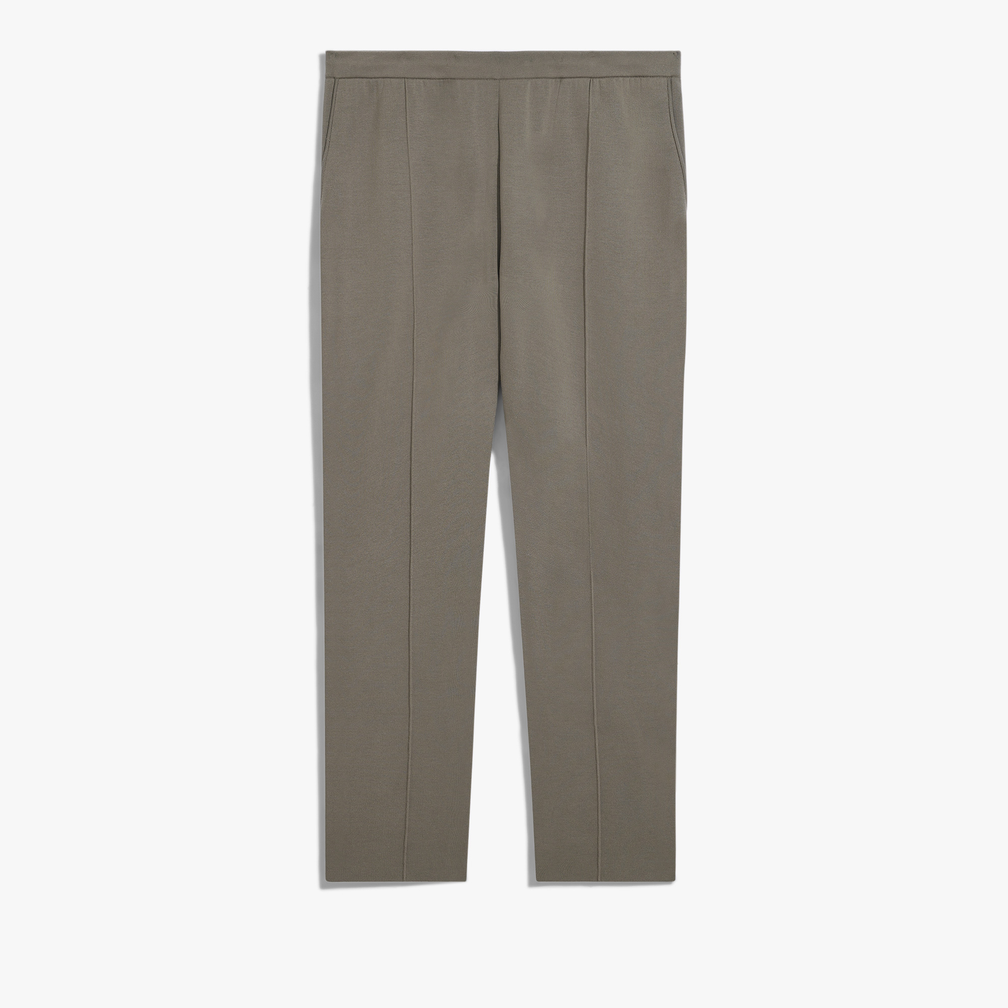 Double Face Scritto Knitted Pants, PEBBLES GREY, hi-res
