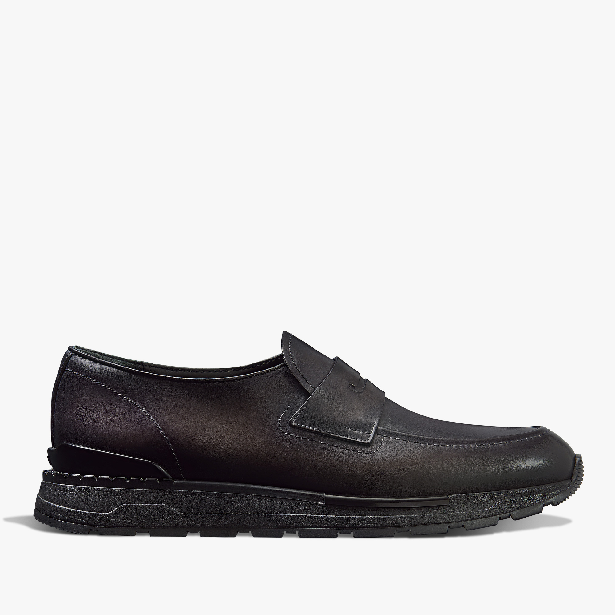 Fast Track Venezia Calf Leather Sneaker, NERO GRIGIO, hi-res