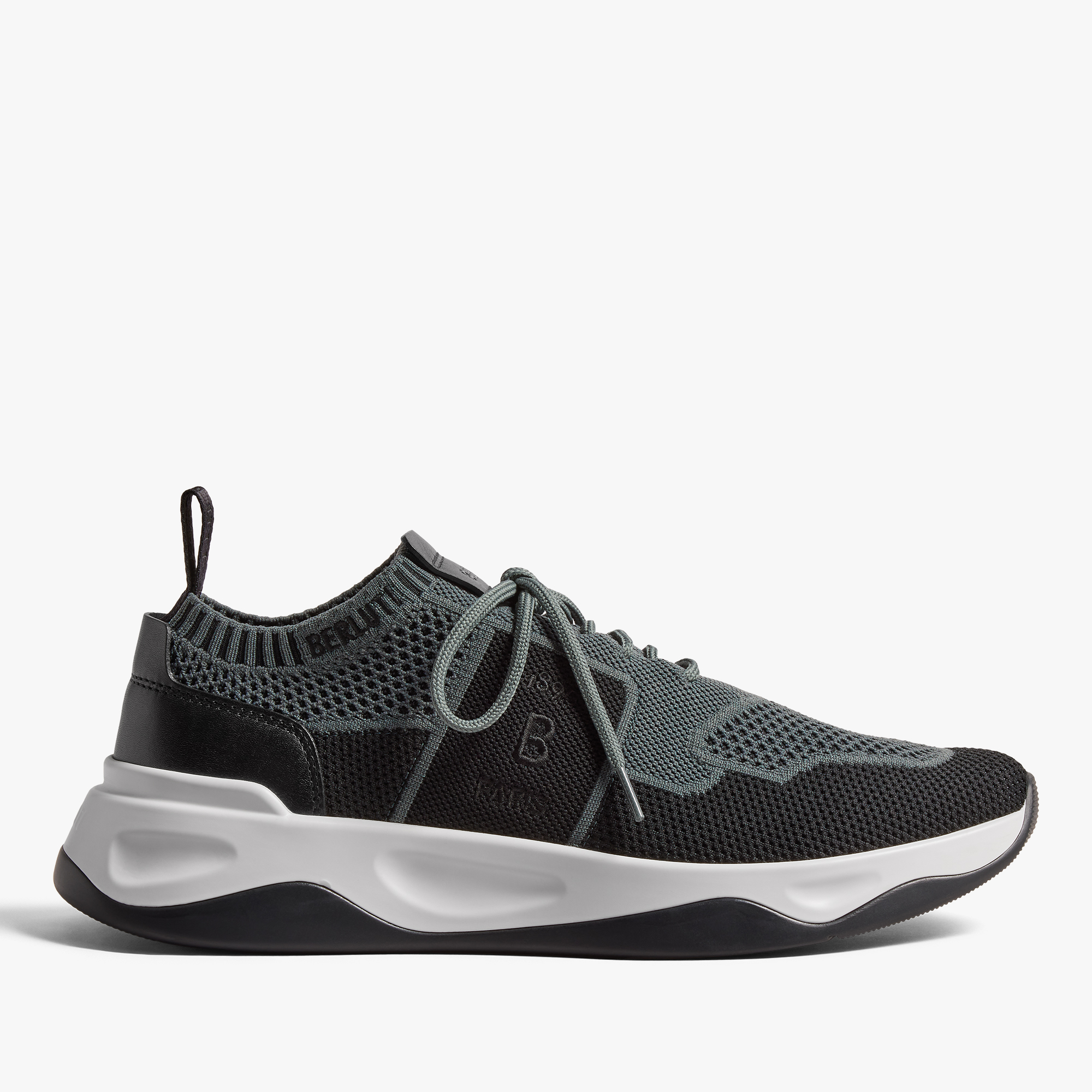 Shadow Knit And Lagoon Calf Sneaker, TEMPEST / BLACK, hi-res