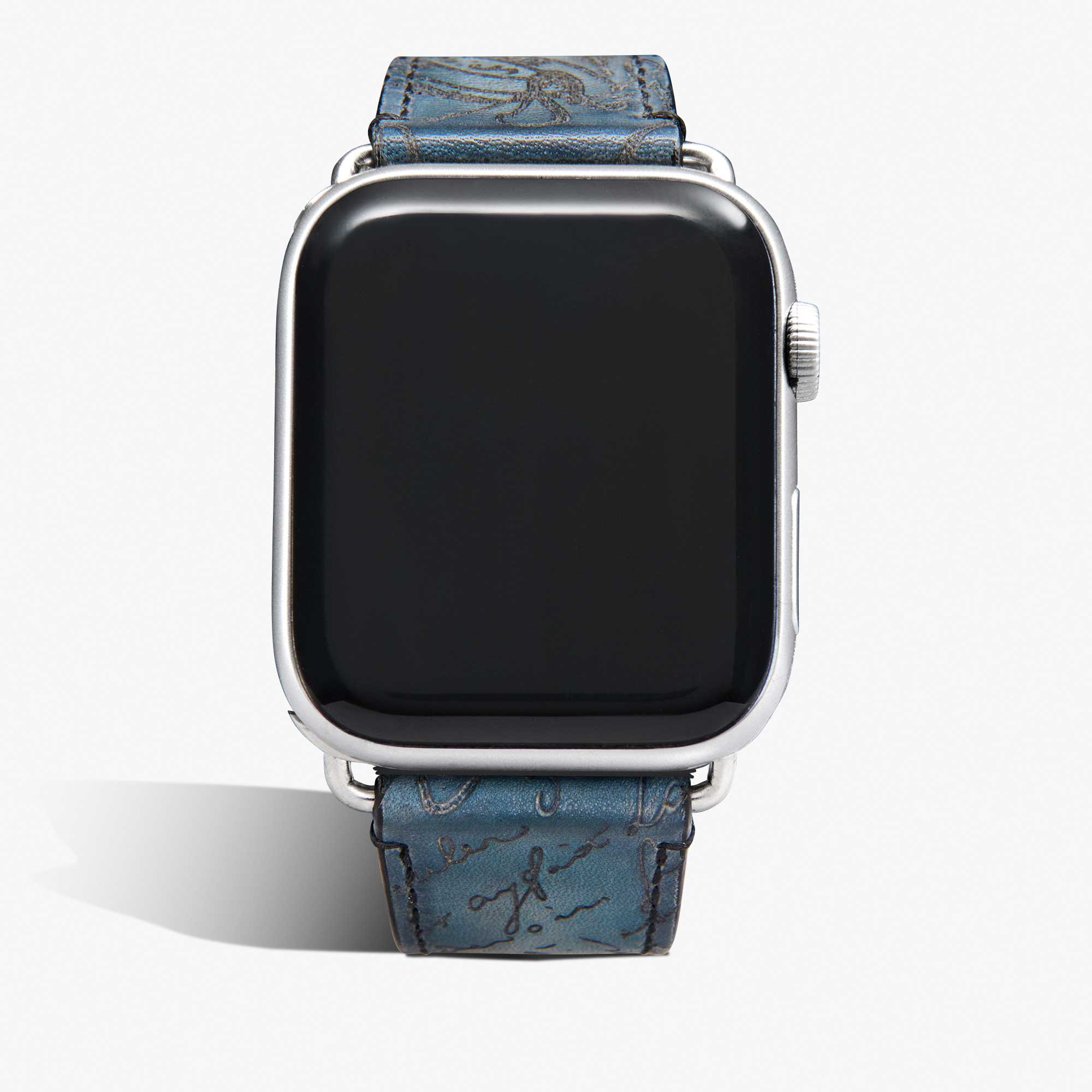 Apple Watch Bracelet Scritto Leather, STONE DENIM, hi-res