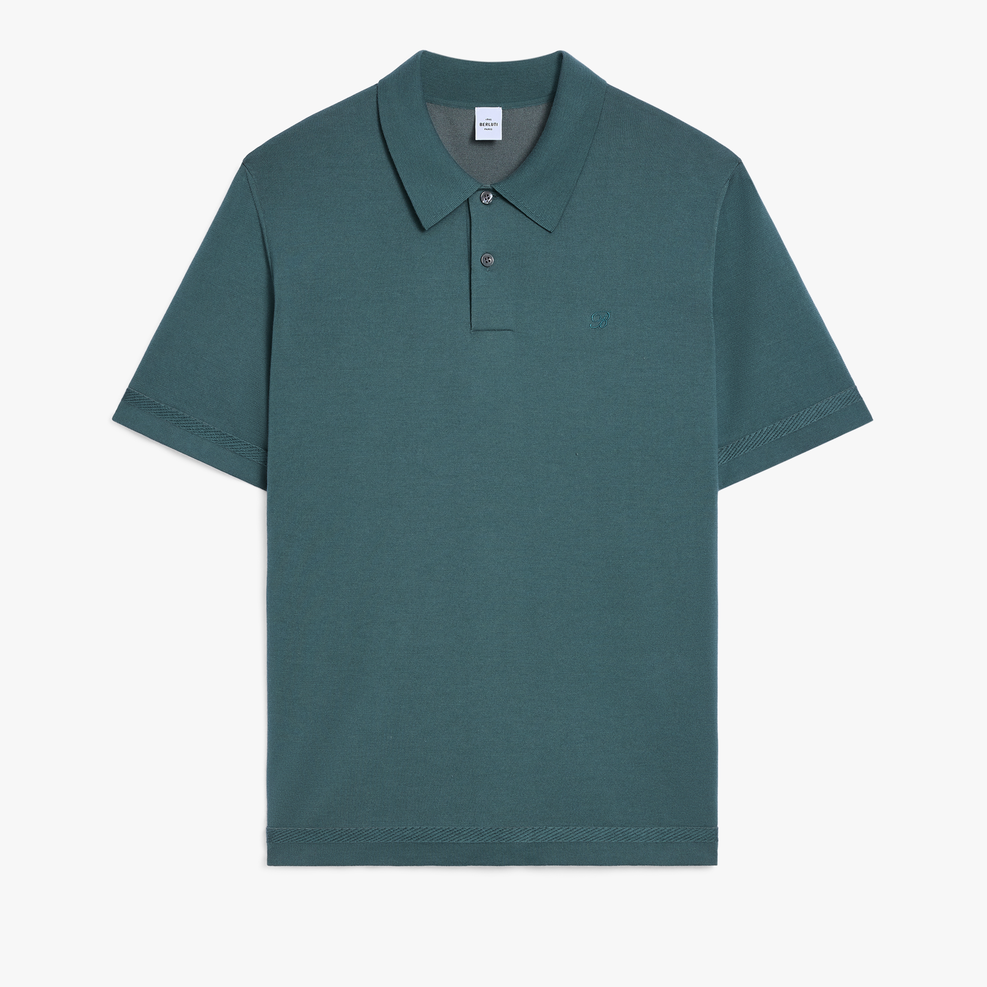 B-Thabor Short Sleeves Polo, GREEN SMOKE, hi-res