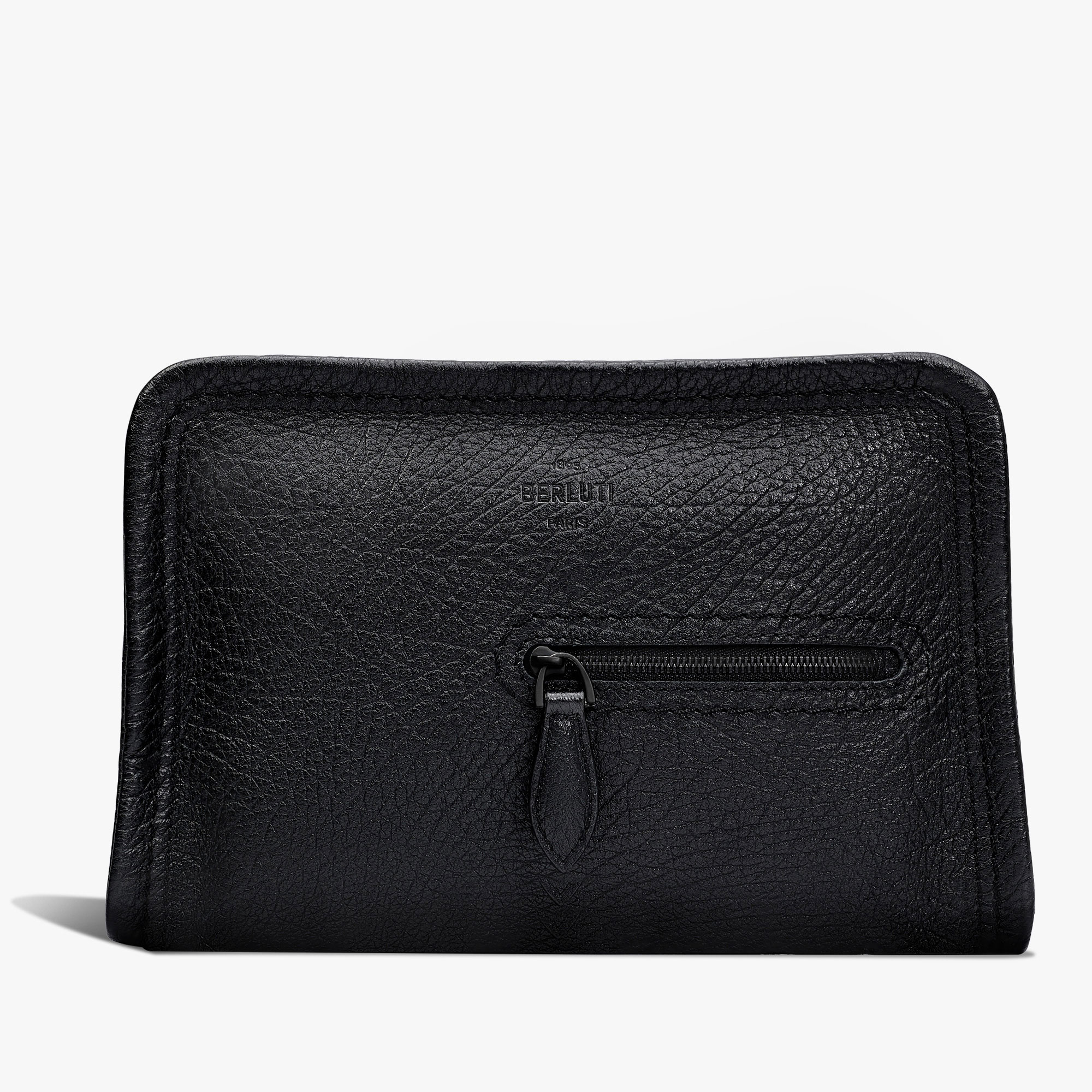 Journalier Xs Leather Messenger, DEEP BLACK, hi-res
