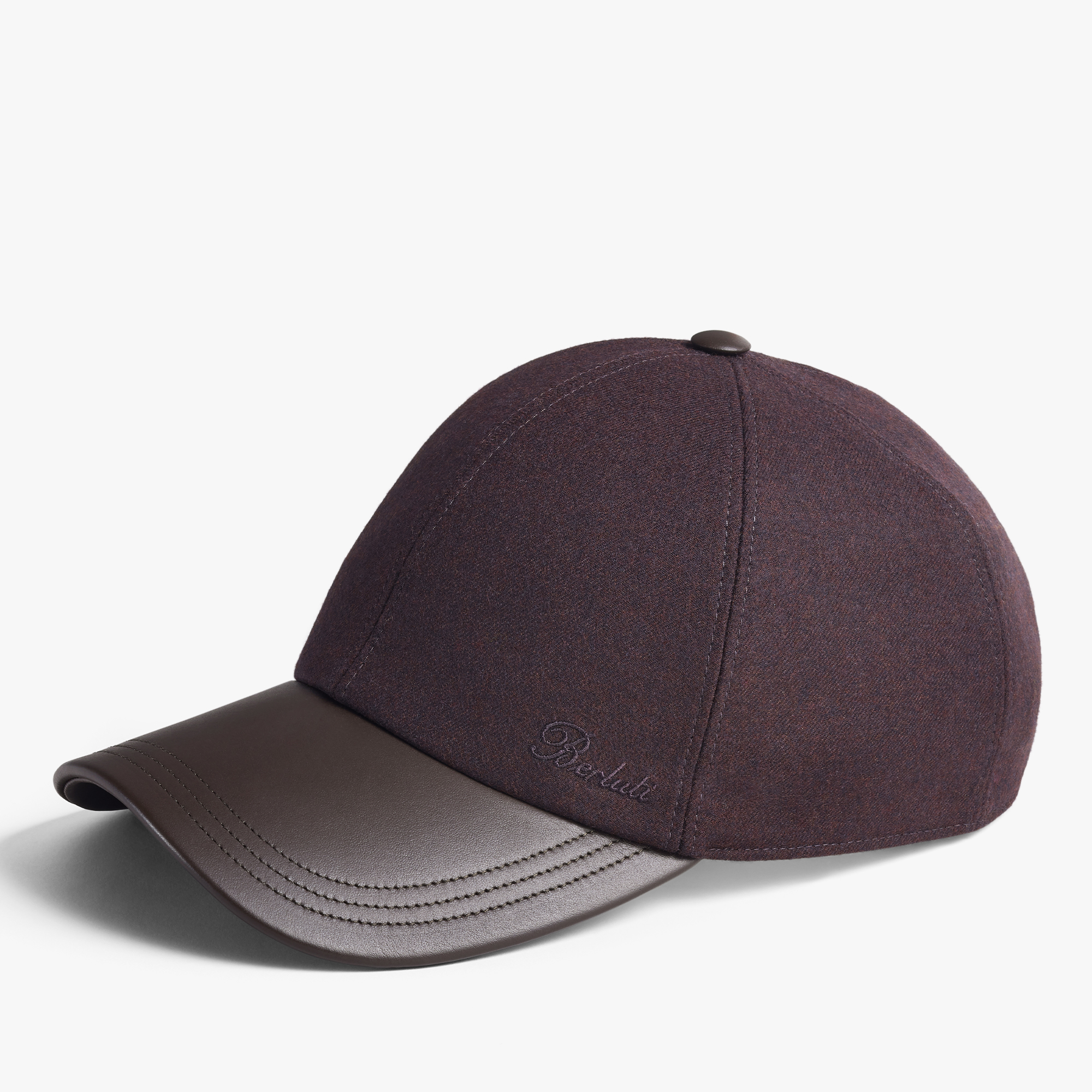 Wool Baseball Cap, NERO BORDO, hi-res