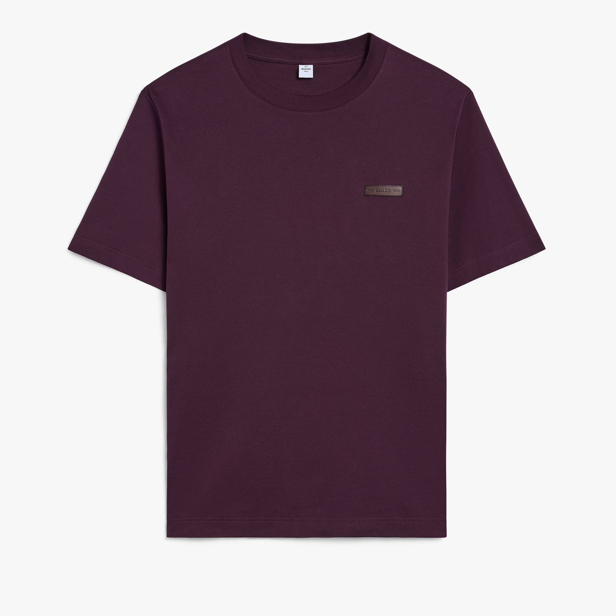 Leather Tab T-shirt, PURPLE GRAPE, hi-res