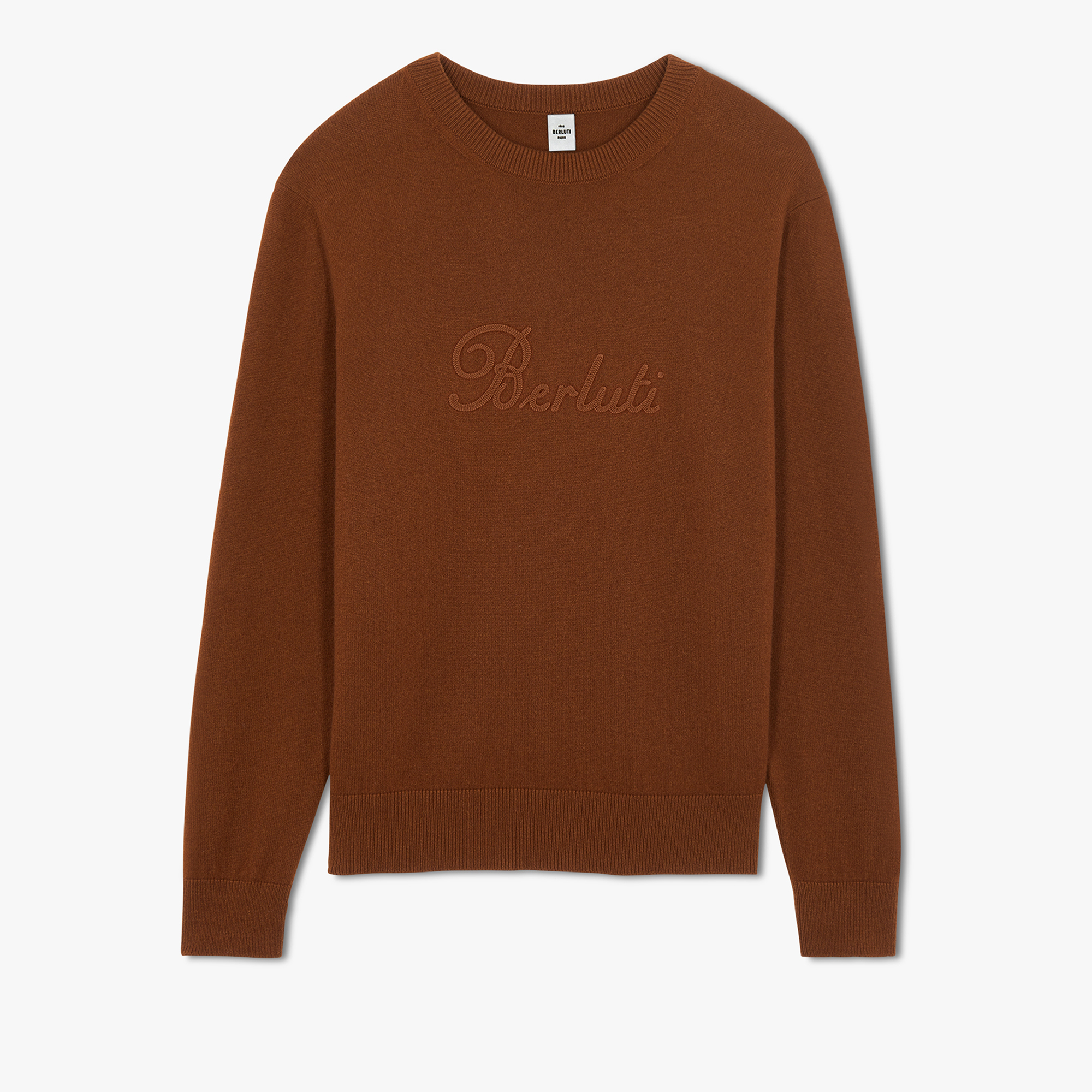 Cashmere Sweater With Thabor Embroidery, TOFFEE CAMEL, hi-res