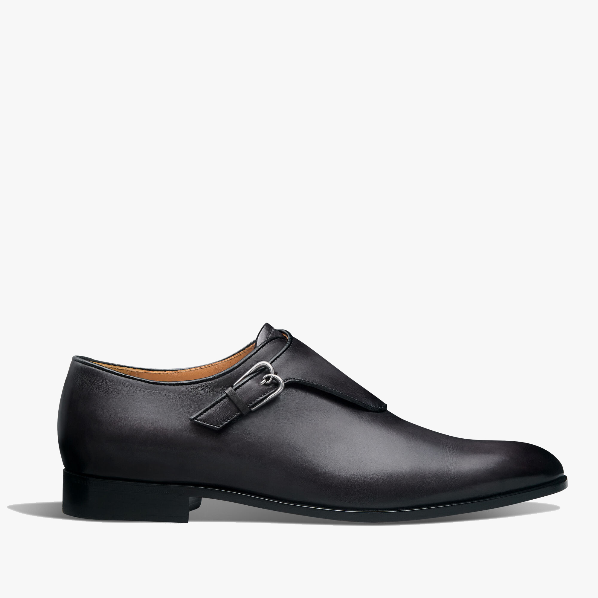 B Volute Leather Monk, NERO GRIGIO, hi-res