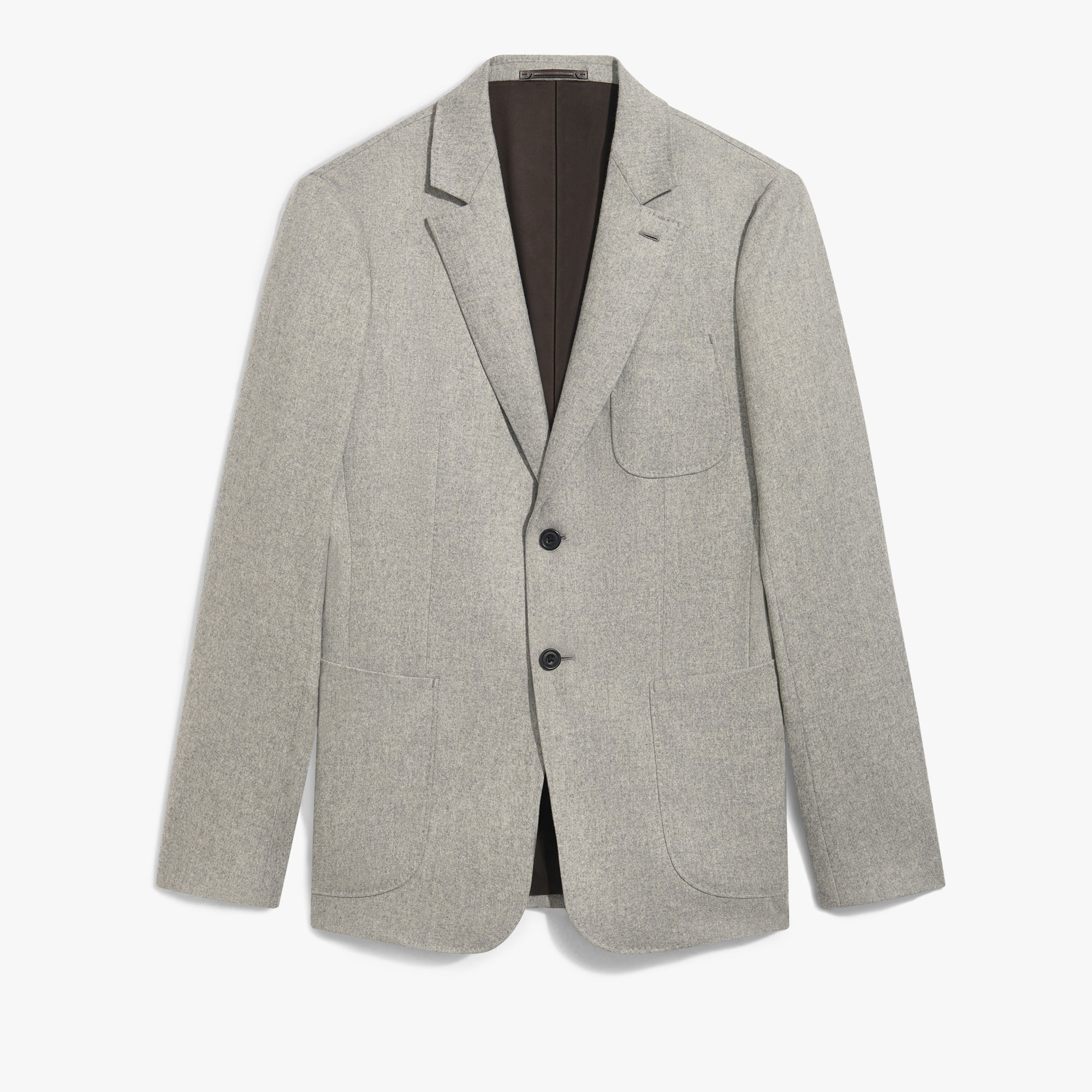 Cashmere Stretch Travel Jacket, LIGHT GREY MELANGE, hi-res