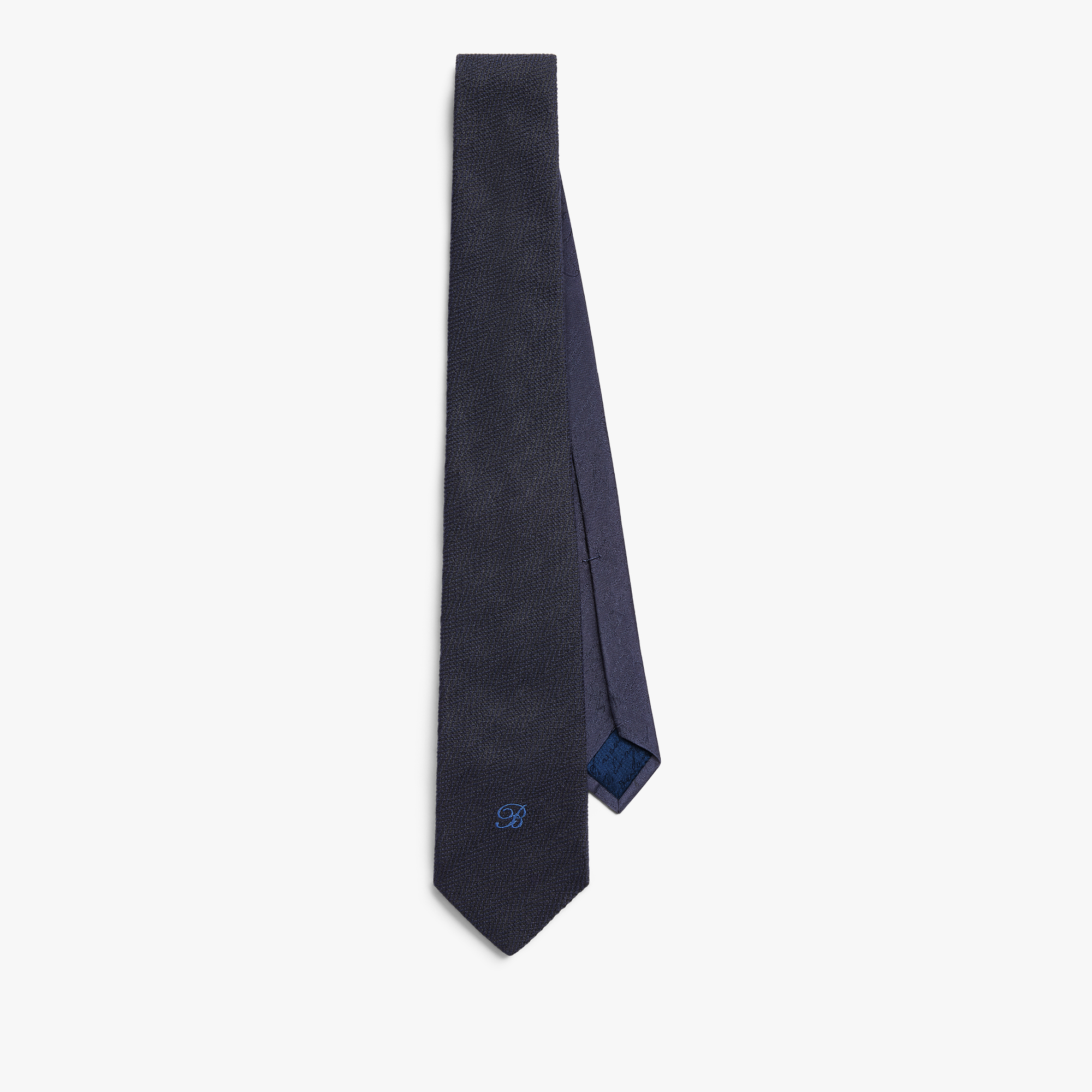 B-Thabor Herringbone Tie, COLD NIGHT BLUE, hi-res